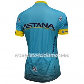 Maglia 2018 Astana Pro Team Donna N001 Manica Corta